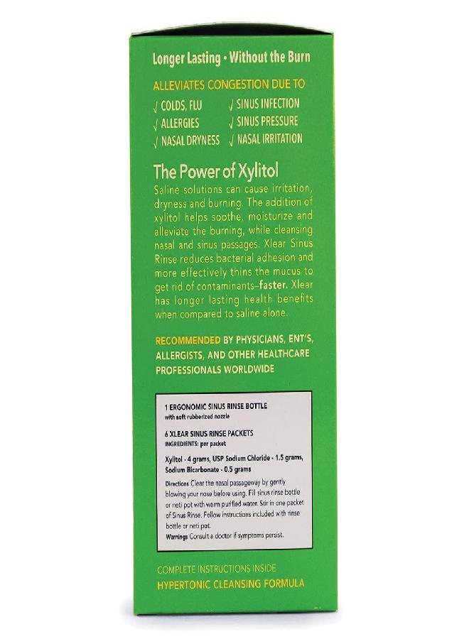 Xlear Nasal Rinse System with Xylitol, Natural Saline Neti Pot Sinus Rinse with Xylitol, Fast Sinus Pressure and Congestion Relief, 1 Rinse Bottle - Image 2